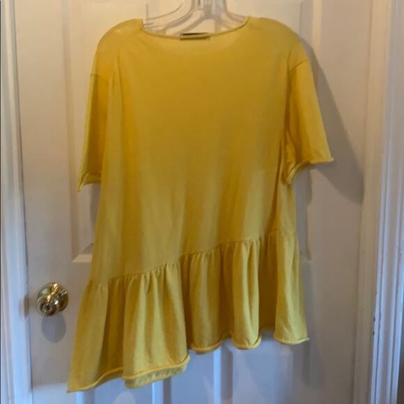 Zara M short sleeve yellow top - Picture 5 of 6